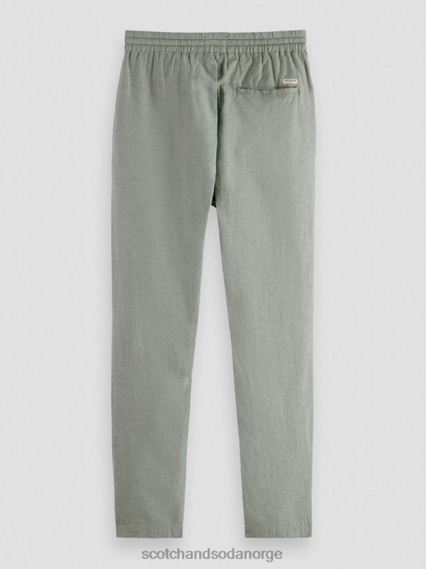 menn warren jogger i linblanding med rett ben hæren N40XD474 klær Scotch & Soda