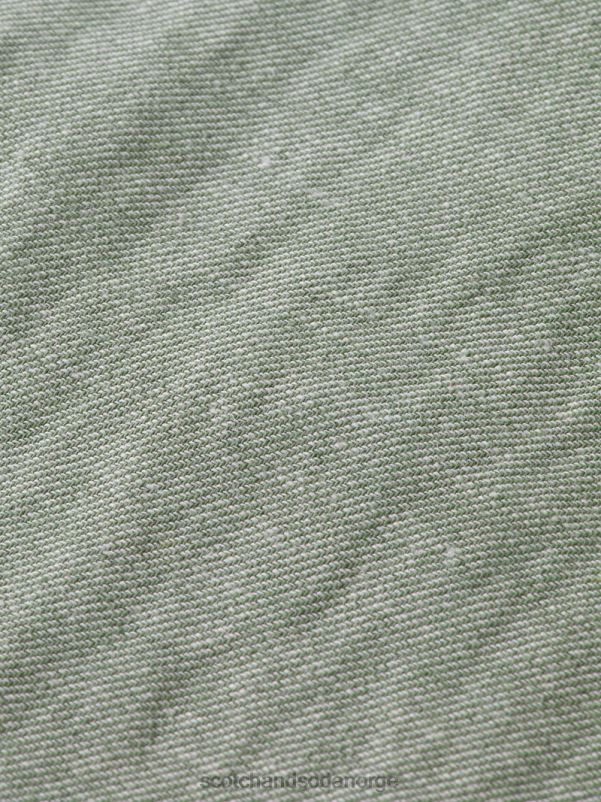 menn warren jogger i linblanding med rett ben hæren N40XD474 klær Scotch & Soda