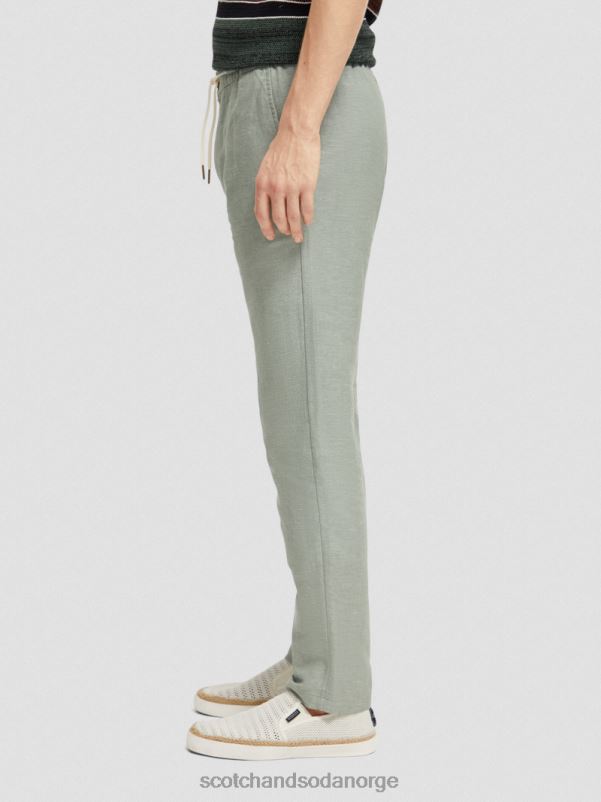 menn warren jogger i linblanding med rett ben hæren N40XD474 klær Scotch & Soda
