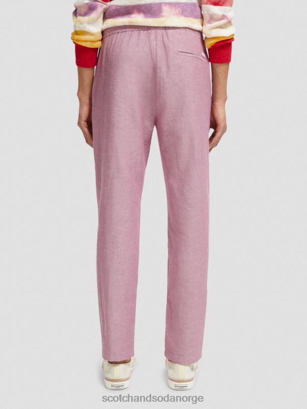 menn warren jogger i linblanding med rett ben påskelilje N40XD475 klær Scotch & Soda