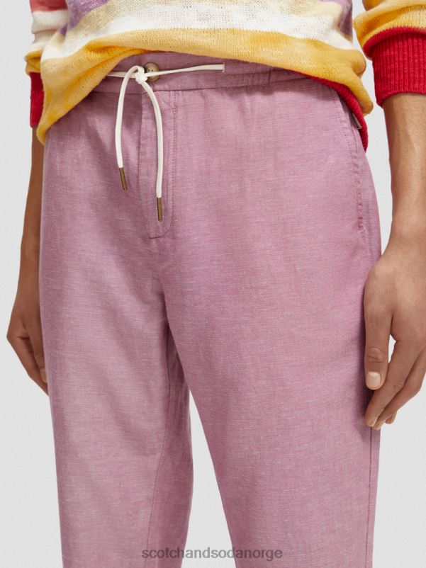 menn warren jogger i linblanding med rett ben påskelilje N40XD475 klær Scotch & Soda