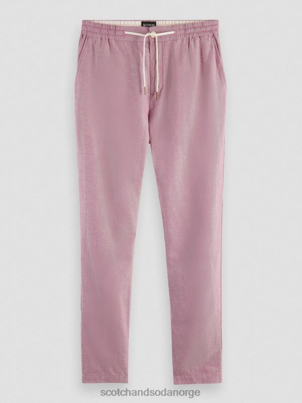 menn warren jogger i linblanding med rett ben påskelilje N40XD475 klær Scotch & Soda