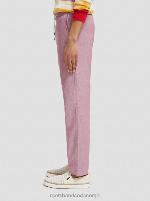 menn warren jogger i linblanding med rett ben påskelilje N40XD475 klær Scotch & Soda