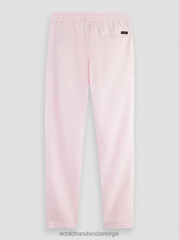 menn warren jogger i linblanding med rett ben rose N40XD476 klær Scotch & Soda