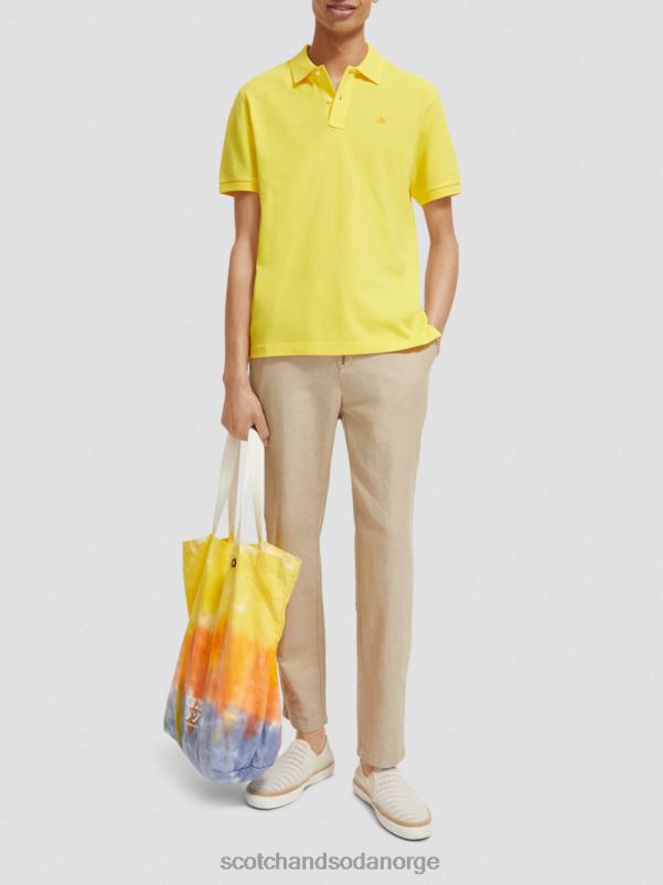 menn warren jogger i linblanding med rett ben sand N40XD473 klær Scotch & Soda
