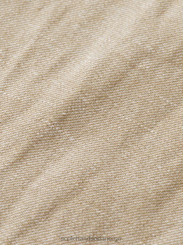 menn warren jogger i linblanding med rett ben sand N40XD473 klær Scotch & Soda