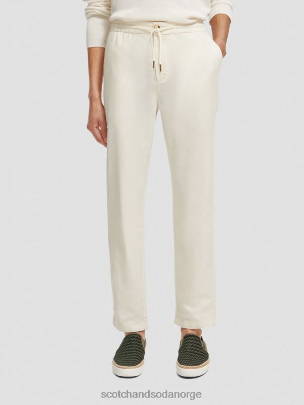 menn warren jogger i linblanding med rett ben sett N40XD480 klær Scotch & Soda