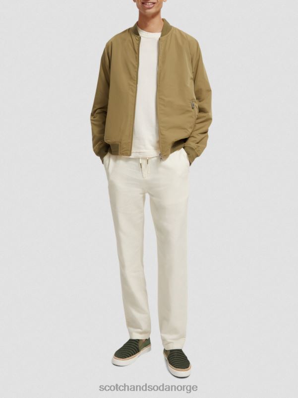 menn warren jogger i linblanding med rett ben sett N40XD480 klær Scotch & Soda