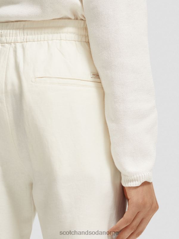 menn warren jogger i linblanding med rett ben sett N40XD480 klær Scotch & Soda