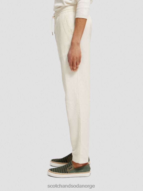 menn warren jogger i linblanding med rett ben sett N40XD480 klær Scotch & Soda