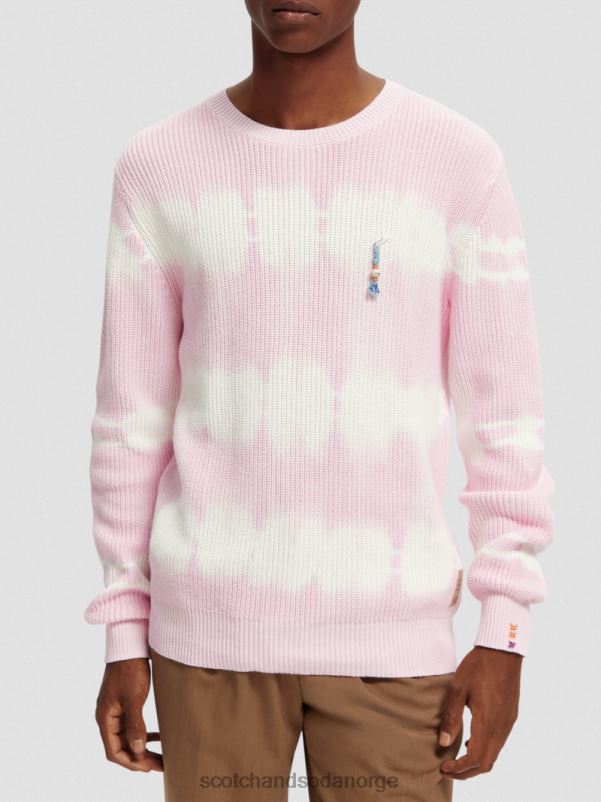menn chunky-strikket tie-dye økologisk genser kombinasjon b N40XD646 klær Scotch & Soda