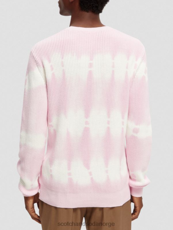 menn chunky-strikket tie-dye økologisk genser kombinasjon b N40XD646 klær Scotch & Soda