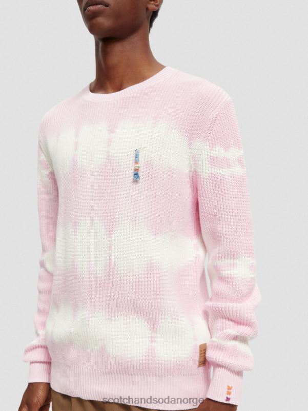 menn chunky-strikket tie-dye økologisk genser kombinasjon b N40XD646 klær Scotch & Soda