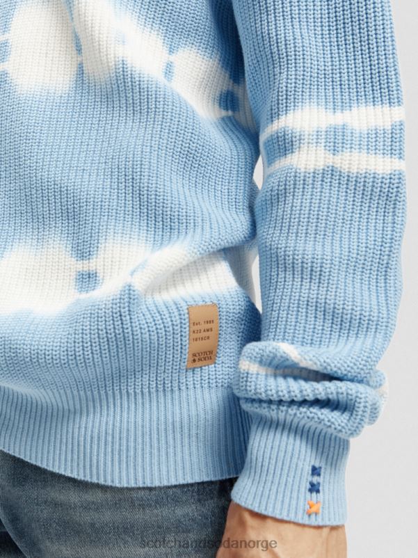 menn chunky-strikket tie-dye økologisk genser kombo a N40XD647 klær Scotch & Soda
