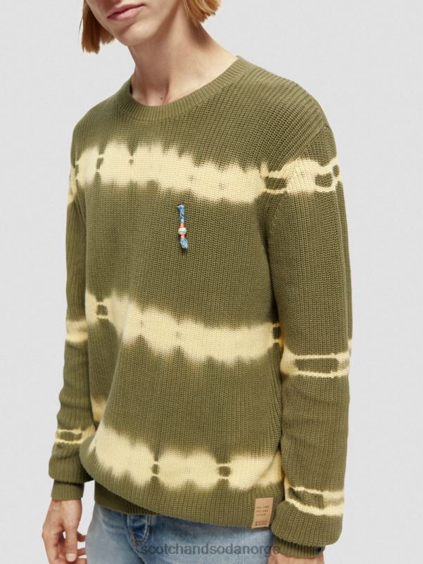menn chunky-strikket tie-dye økologisk genser kombo c N40XD649 klær Scotch & Soda