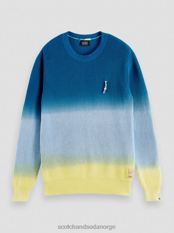 menn chunky-strikket tie-dye økologisk genser kombo d N40XD648 klær Scotch & Soda