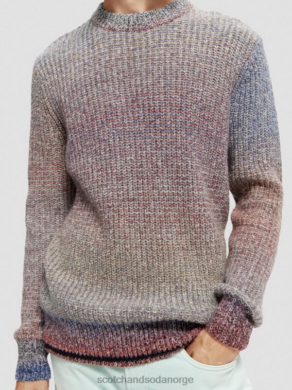 menn gradient ribbestrikket genser kombinasjon b N40XD632 klær Scotch & Soda
