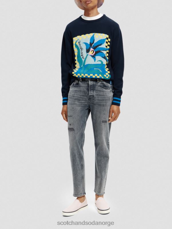 menn intarsia kunstverk økologisk genser kombo a N40XD641 klær Scotch & Soda