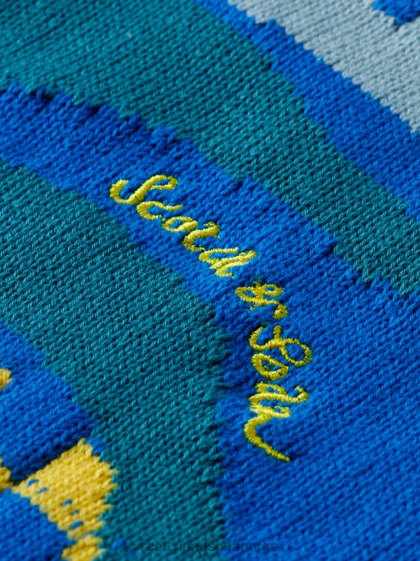 menn intarsia kunstverk økologisk genser kombo a N40XD641 klær Scotch & Soda