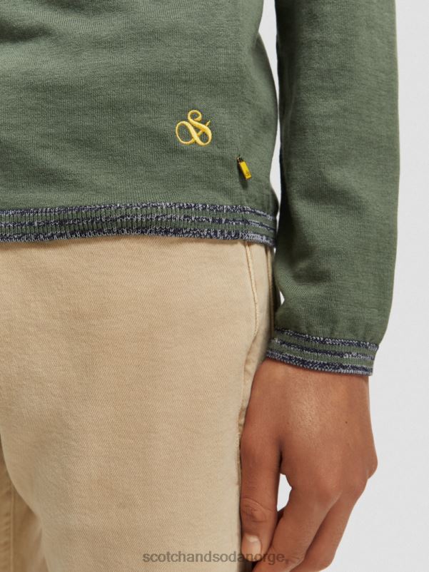 menn kontraststrikket genser hæren N40XD653 klær Scotch & Soda