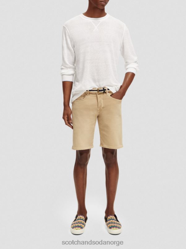 menn lin-blandet genser med rund hals hvit N40XD652 klær Scotch & Soda