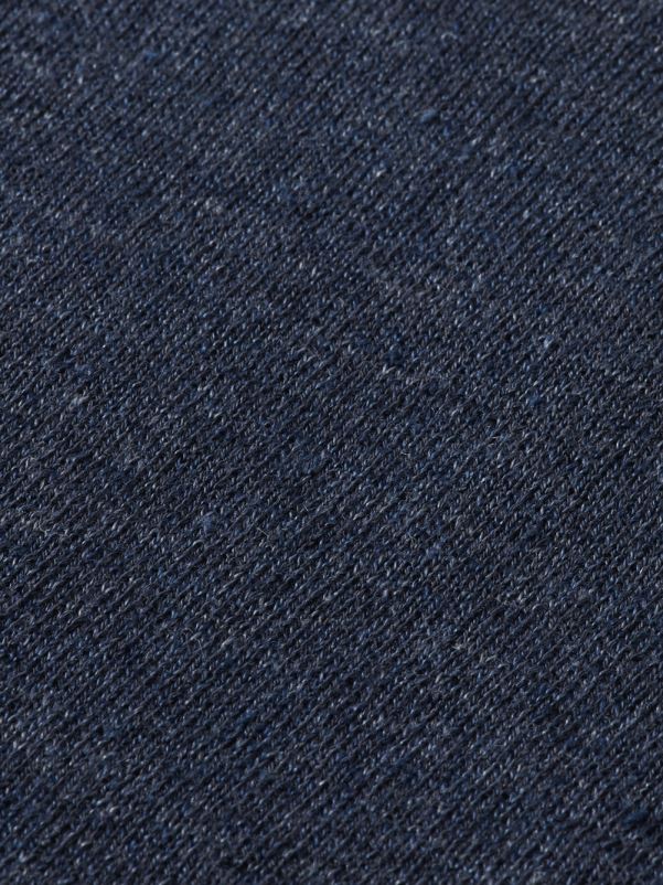 menn lin-blandet genser med rund hals marine melange N40XD651 klær Scotch & Soda
