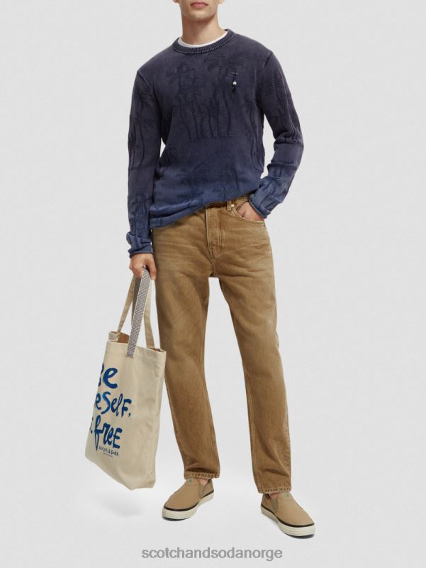 menn plaggfarget jacquardvevd genser kombo a N40XD636 klær Scotch & Soda