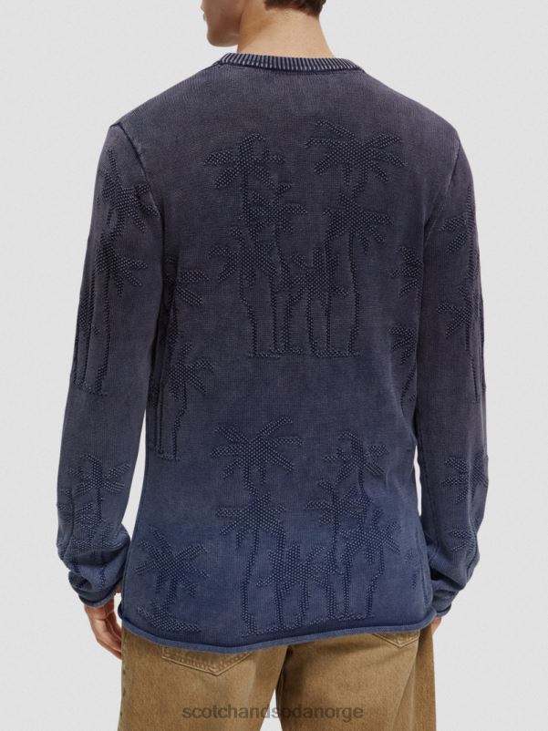 menn plaggfarget jacquardvevd genser kombo a N40XD636 klær Scotch & Soda
