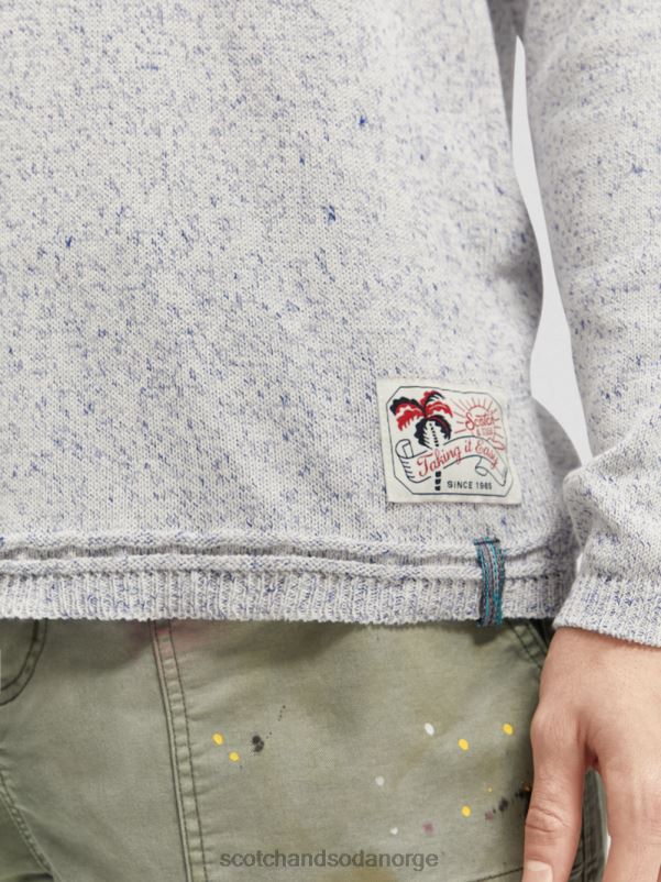 menn raglangenser riviera blå melange N40XD660 klær Scotch & Soda
