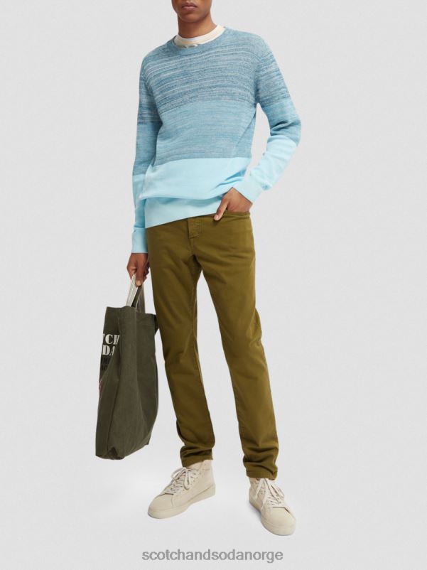 menn stripet strukturstrikket økologisk genser kombinasjon b N40XD656 klær Scotch & Soda
