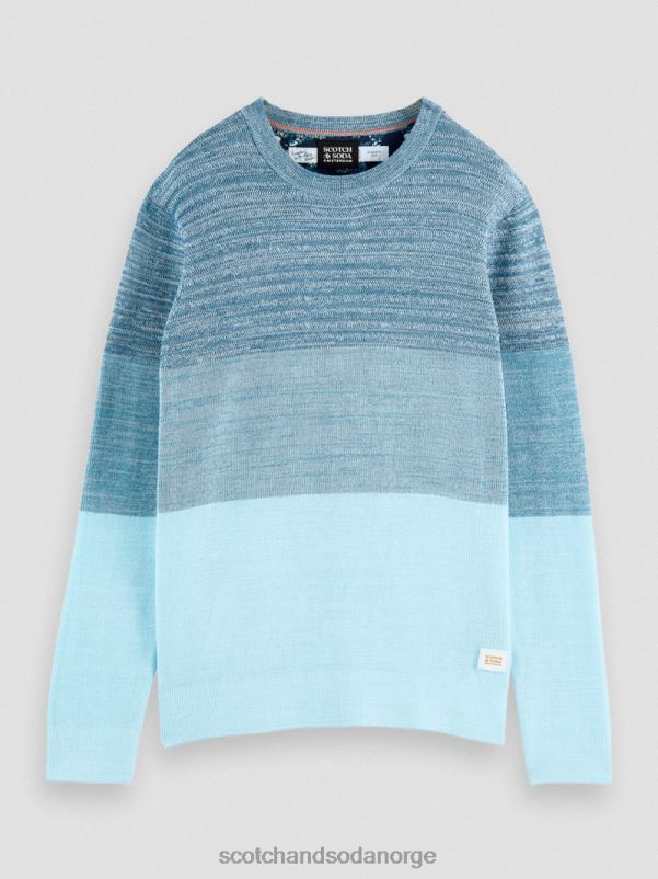 menn stripet strukturstrikket økologisk genser kombinasjon b N40XD656 klær Scotch & Soda