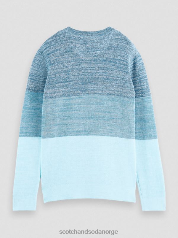 menn stripet strukturstrikket økologisk genser kombinasjon b N40XD656 klær Scotch & Soda