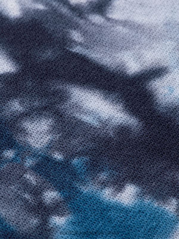 menn tie-dye genser i økologisk bomull havblått N40XD657 klær Scotch & Soda