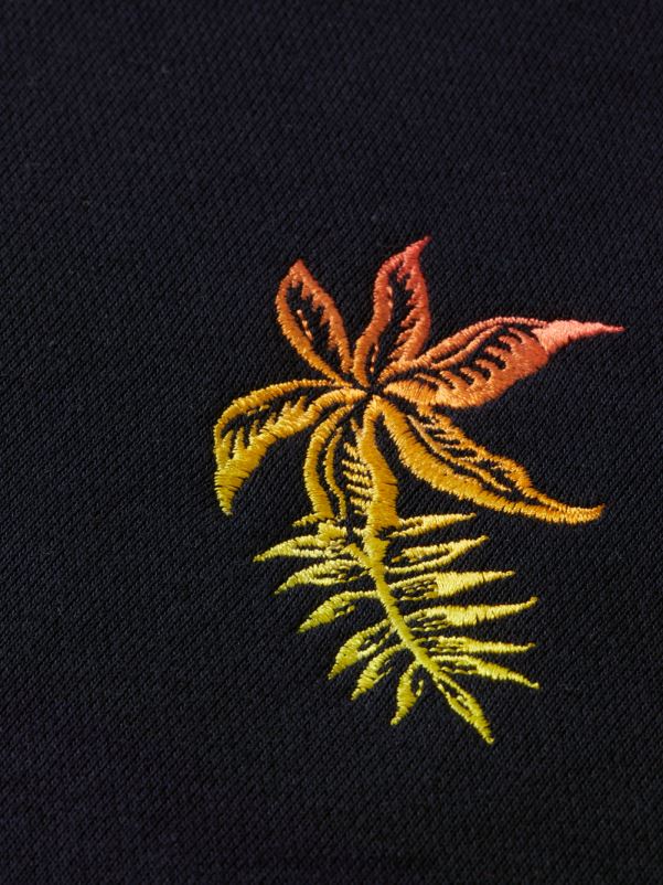 menn brodert genser med rund hals marinen N40XD521 klær Scotch & Soda