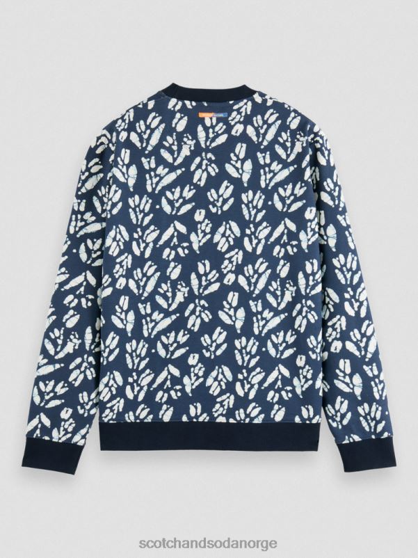 menn genser i økologisk bomull med rund hals kombinasjon f N40XD525 klær Scotch & Soda