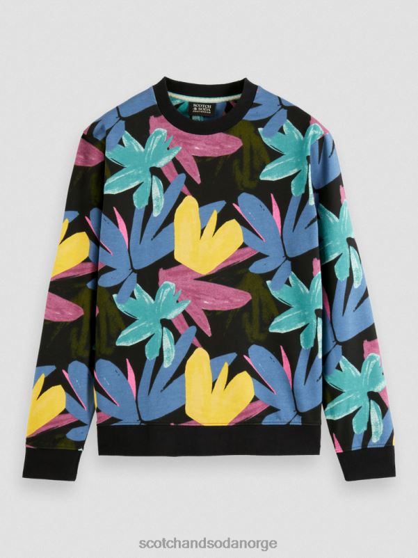 menn genser i økologisk bomull med rund hals kombo a N40XD523 klær Scotch & Soda