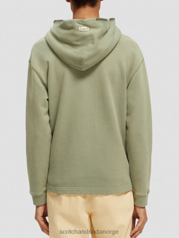 menn hettegenser for kunstverk med avslappet passform hæren N40XD555 klær Scotch & Soda