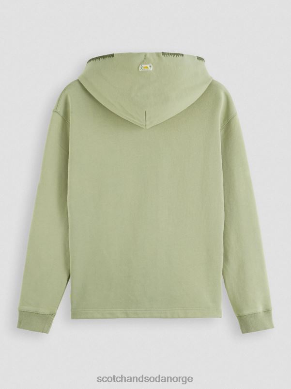 menn hettegenser for kunstverk med avslappet passform hæren N40XD555 klær Scotch & Soda