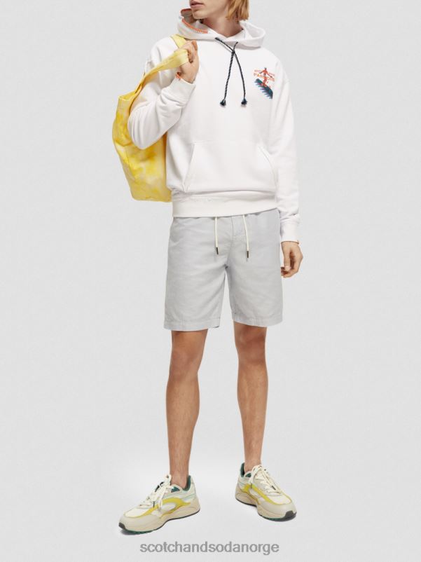 menn hettegenser for kunstverk med avslappet passform hvit N40XD547 klær Scotch & Soda