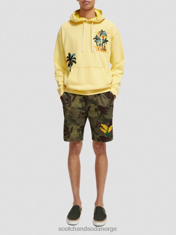 menn hettegenser for kunstverk med avslappet passform solskinn N40XD552 klær Scotch & Soda