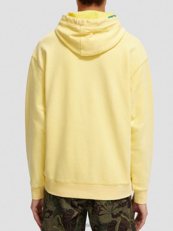 menn hettegenser for kunstverk med avslappet passform solskinn N40XD552 klær Scotch & Soda