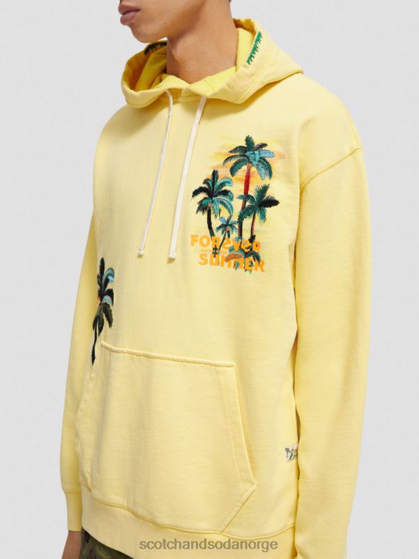 menn hettegenser for kunstverk med avslappet passform solskinn N40XD552 klær Scotch & Soda