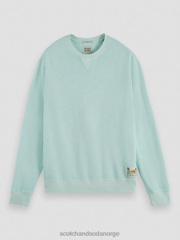 menn plaggfarget genser med rund hals mynte N40XD537 klær Scotch & Soda