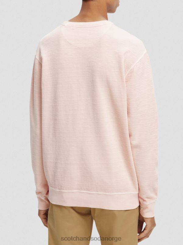 menn strukturert plaggfarget genser rose N40XD514 klær Scotch & Soda