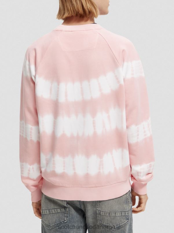 menn tie-dye genser med avslappet passform rose N40XD545 klær Scotch & Soda