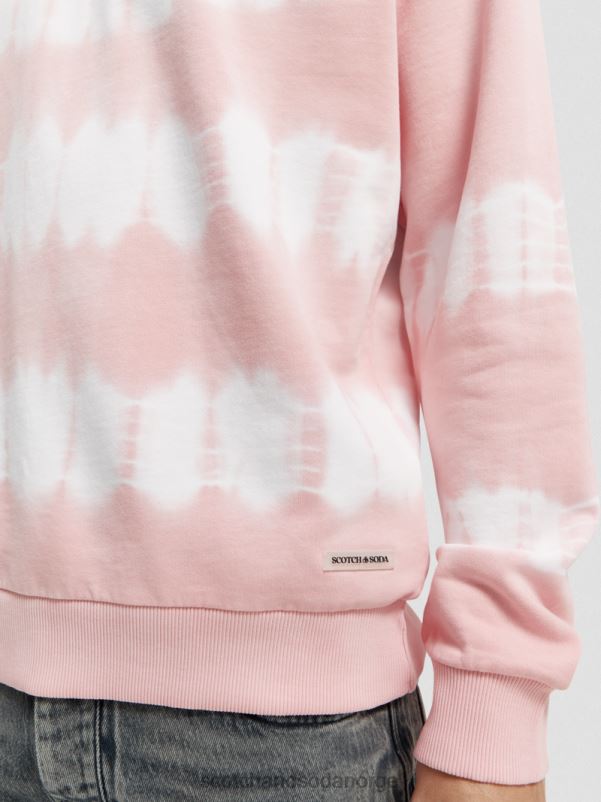 menn tie-dye genser med avslappet passform rose N40XD545 klær Scotch & Soda
