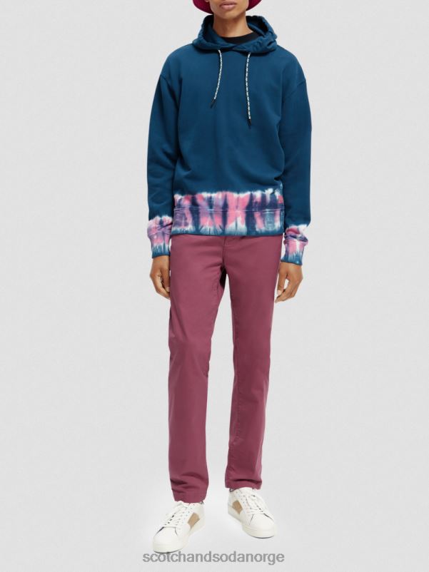 menn tie-dye hettegenser i økologisk bomull kombo a N40XD549 klær Scotch & Soda