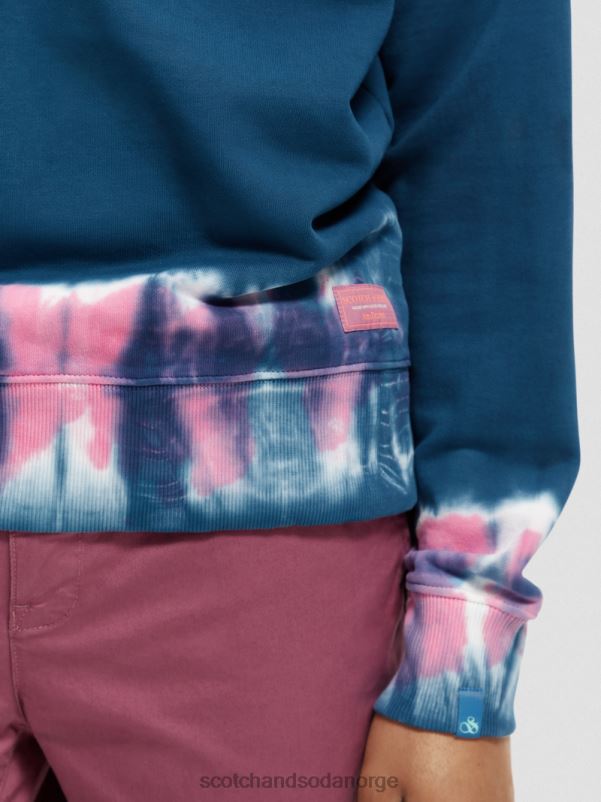 menn tie-dye hettegenser i økologisk bomull kombo a N40XD549 klær Scotch & Soda