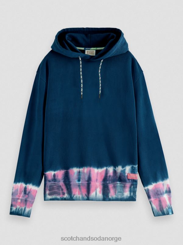 menn tie-dye hettegenser i økologisk bomull kombo a N40XD549 klær Scotch & Soda