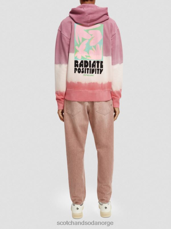 menn tie-dye hettegenser i økologisk bomull kombo d N40XD550 klær Scotch & Soda